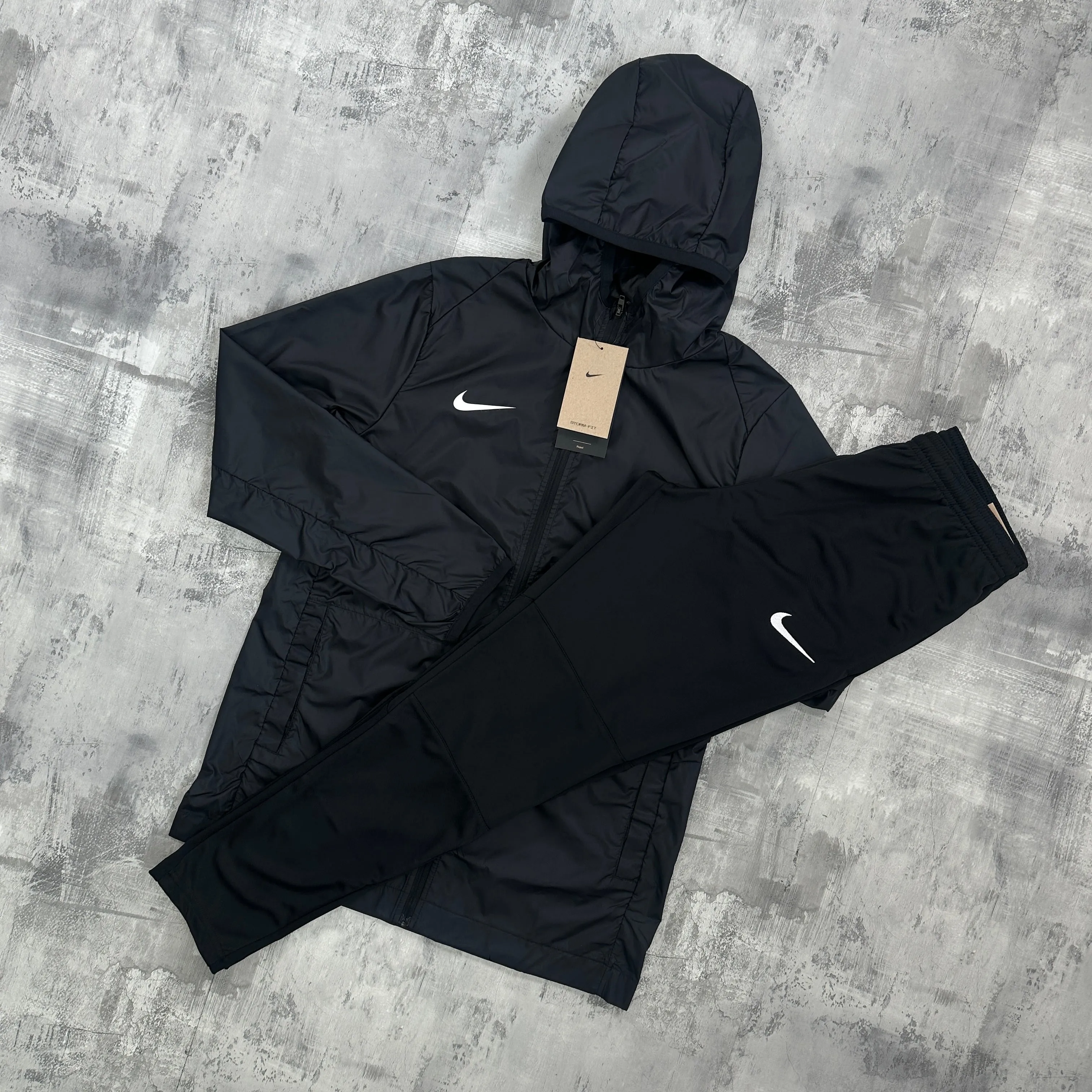 Nike Junior Repel Tracksuit Black - Jacket & Trousers