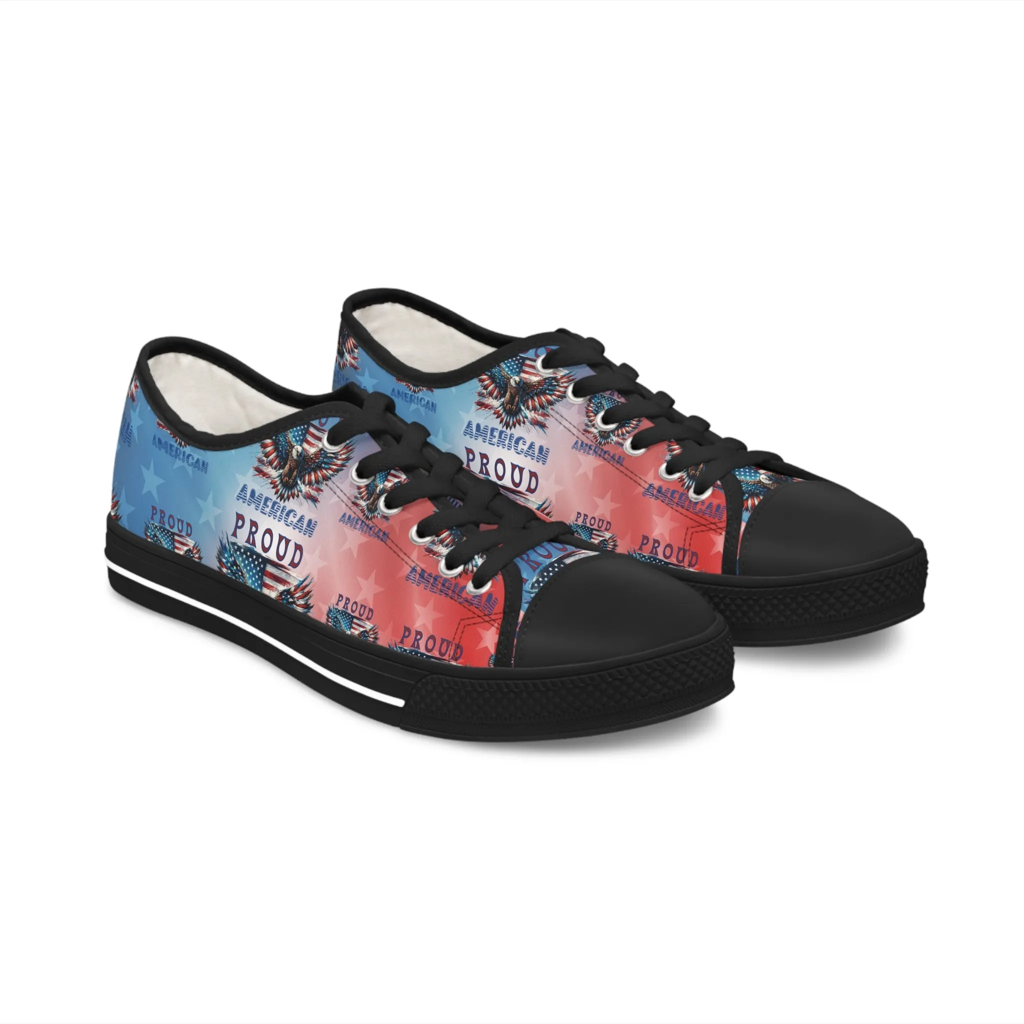 Patriotic American Flag and Eagle Sneakers Step Out in Style with Stunning USA Symbol! Perfect for Everyday Wear and Proud Americans. Durable, High-Quality Footwear Everyday Activities