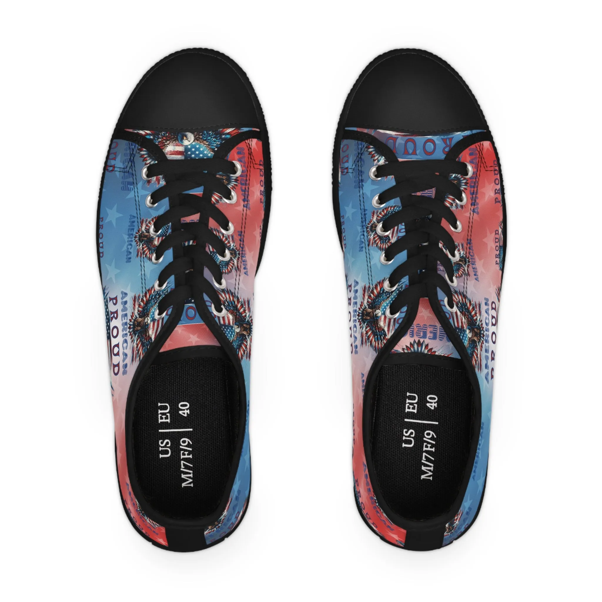 Patriotic American Flag and Eagle Sneakers Step Out in Style with Stunning USA Symbol! Perfect for Everyday Wear and Proud Americans. Durable, High-Quality Footwear Everyday Activities