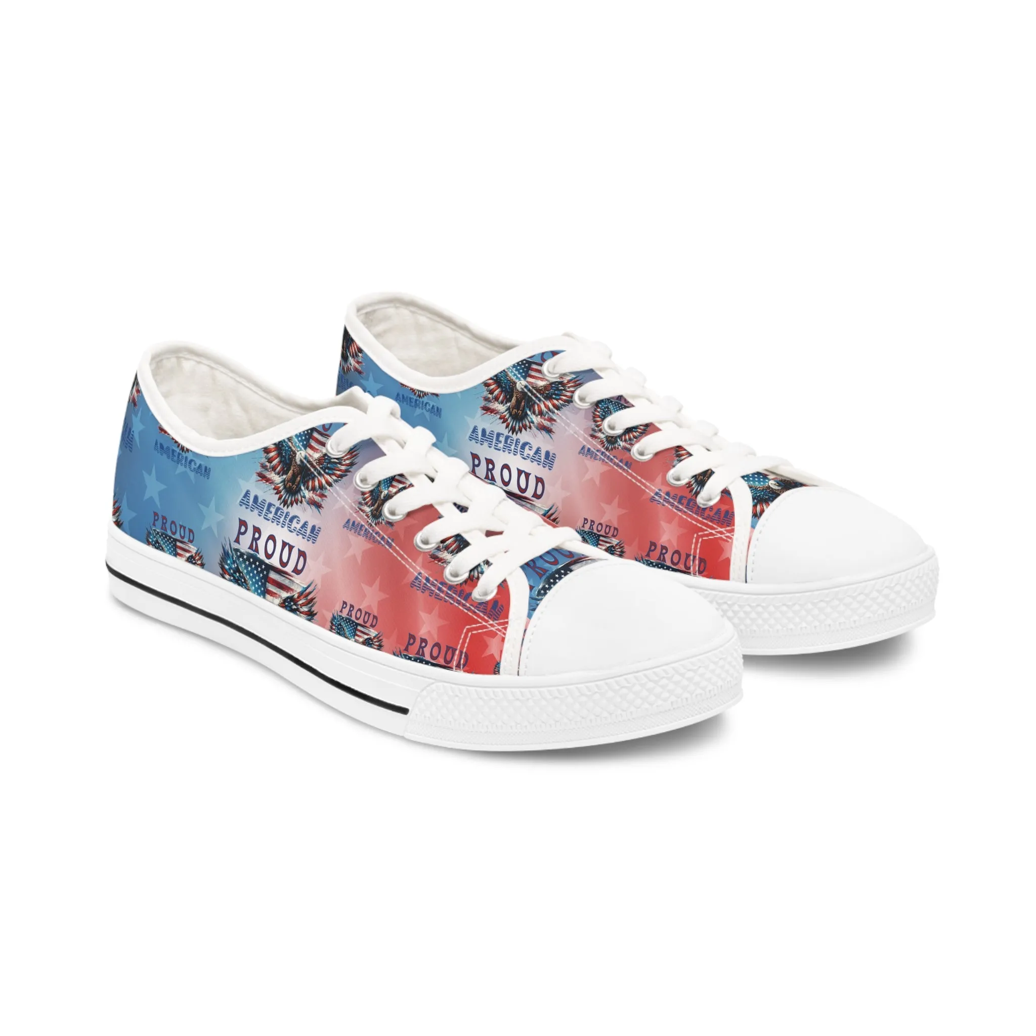 Patriotic American Flag and Eagle Sneakers Step Out in Style with Stunning USA Symbol! Perfect for Everyday Wear and Proud Americans. Durable, High-Quality Footwear Everyday Activities
