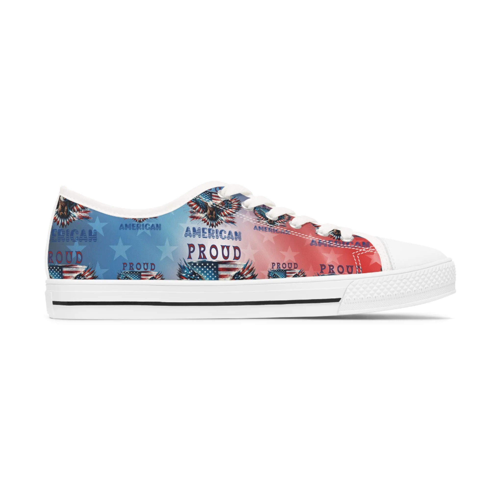 Patriotic American Flag and Eagle Sneakers Step Out in Style with Stunning USA Symbol! Perfect for Everyday Wear and Proud Americans. Durable, High-Quality Footwear Everyday Activities