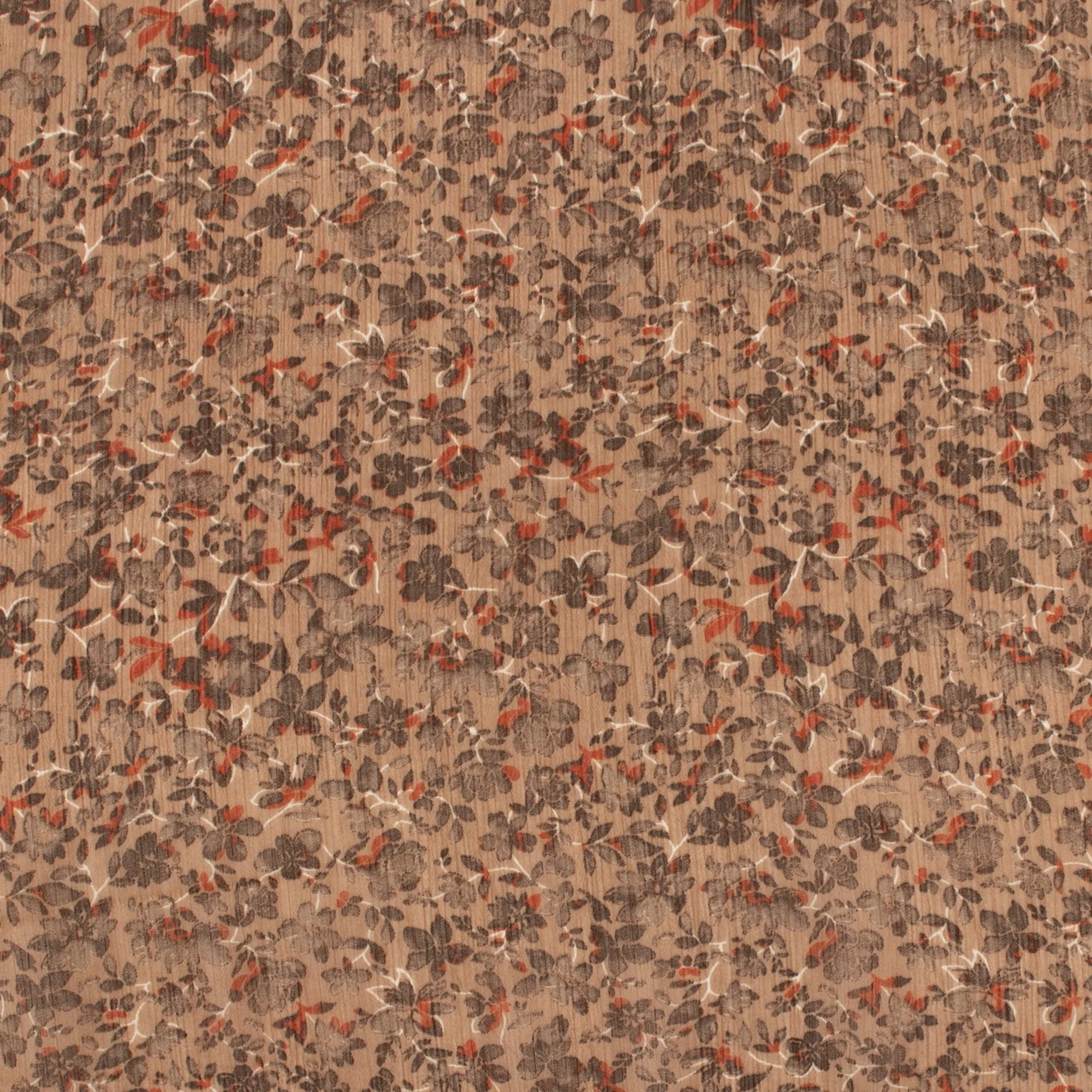 Printed Chiffon - AMANDA - Florals - Latte