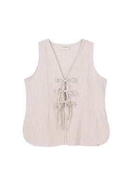 Relaxed Tie Vest (Hay)