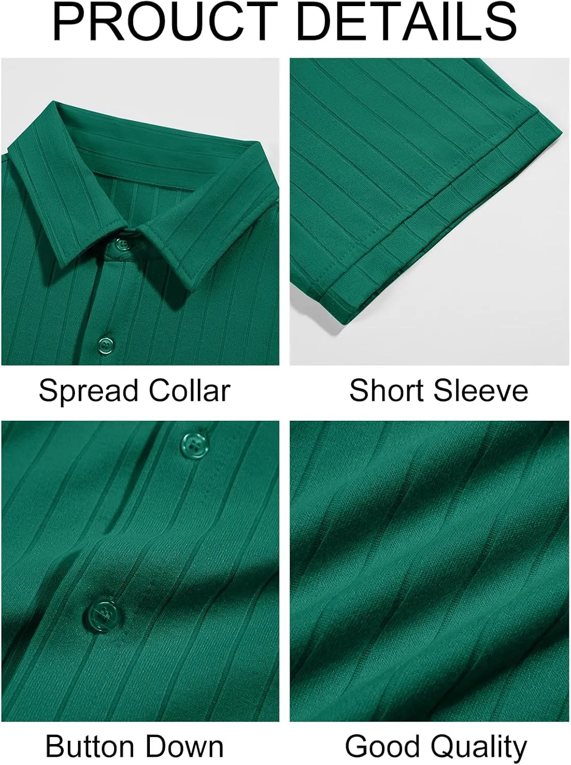Runcati Mens Knit Button Down Shirts Short Sleeve Polo Shirt Vintage Summer Casual Beach Ribbed Textured Tops