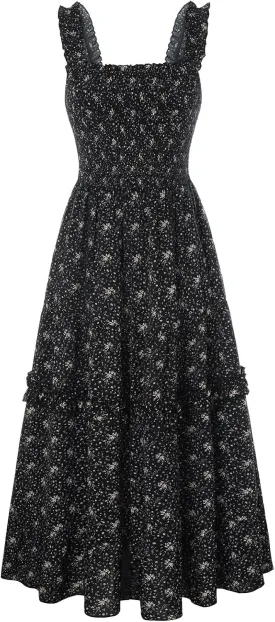 Scarlet Darkness Cottagecore Dresses for Women 2025 Smocked Floral Dress Flowy Sundress