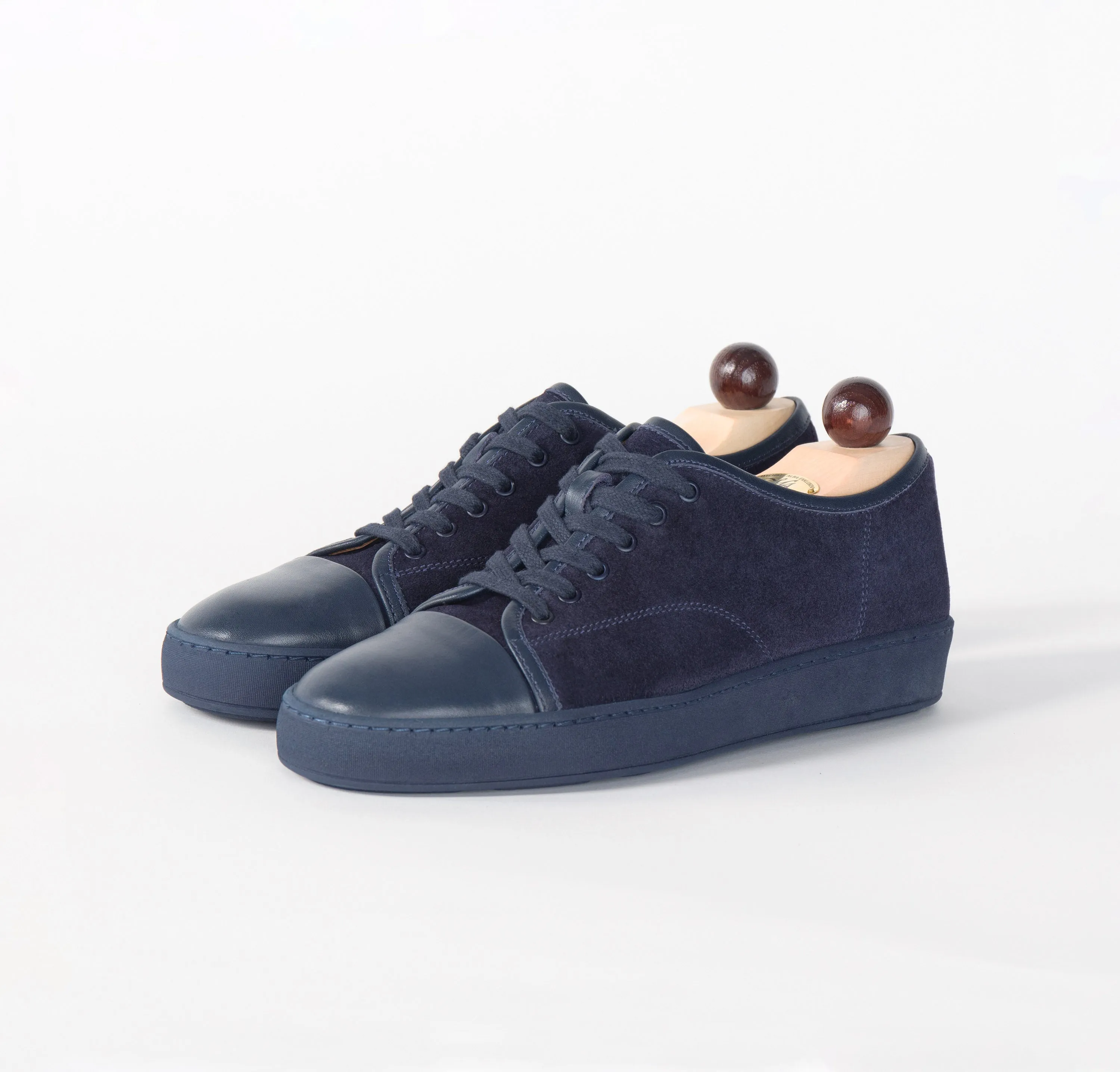 Sneakers Blau Kombiniert mit Rauleder | Herrenschuhe