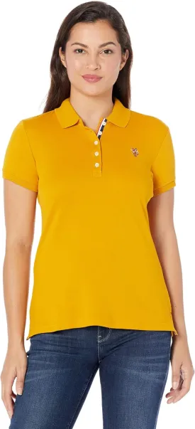 U.S. Polo Assn. Women's Solid Small Pony Interlock Polo Shirt
