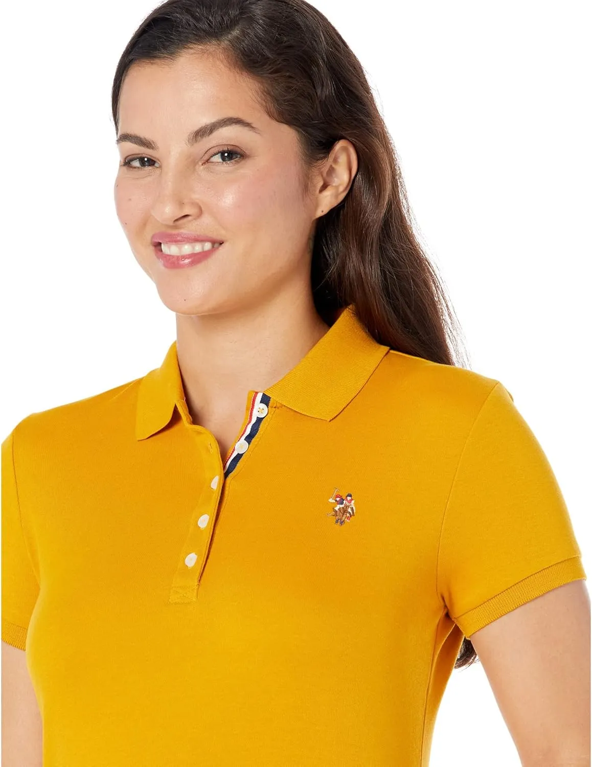 U.S. Polo Assn. Women's Solid Small Pony Interlock Polo Shirt