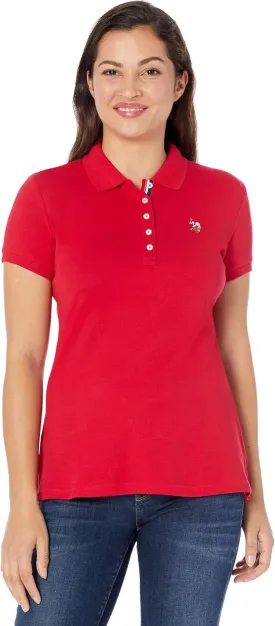 U.S. Polo Assn. Women's Solid Small Pony Interlock Polo Shirt