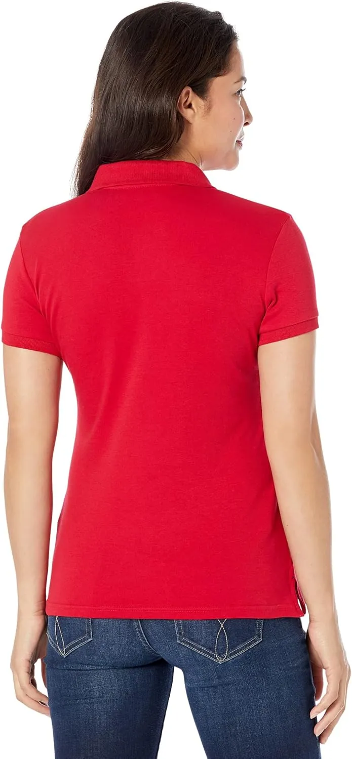 U.S. Polo Assn. Women's Solid Small Pony Interlock Polo Shirt