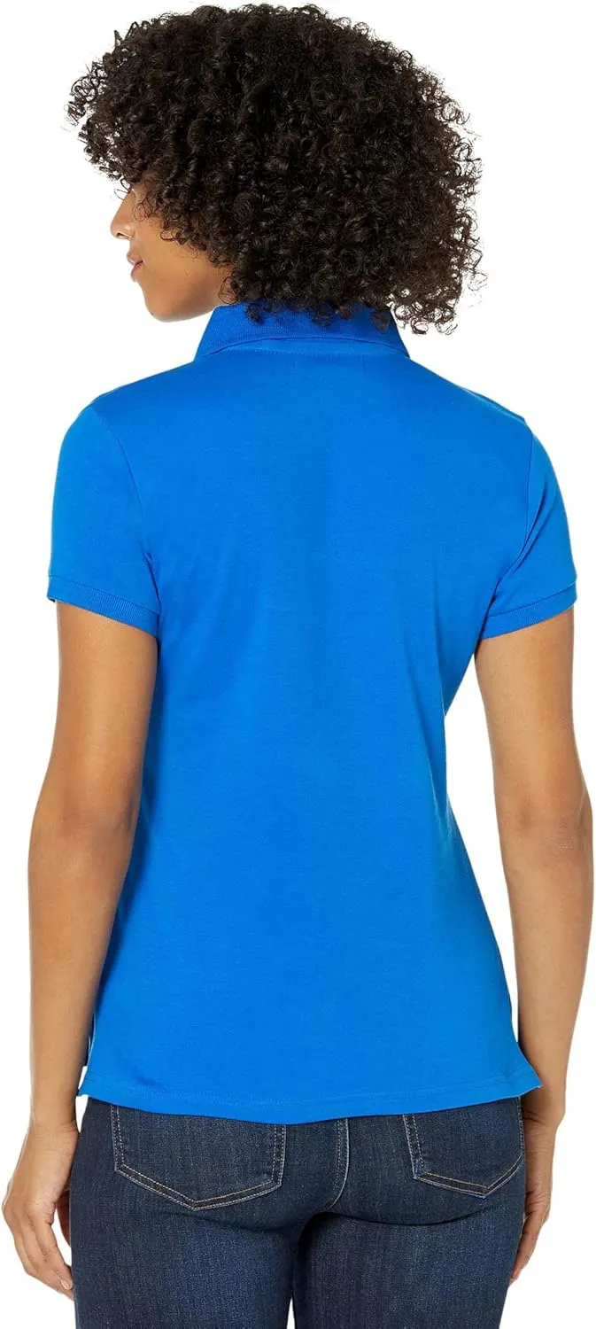 U.S. Polo Assn. Women's Solid Small Pony Interlock Polo Shirt