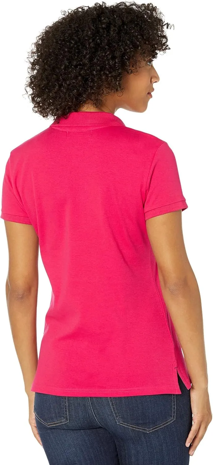 U.S. Polo Assn. Women's Solid Small Pony Interlock Polo Shirt