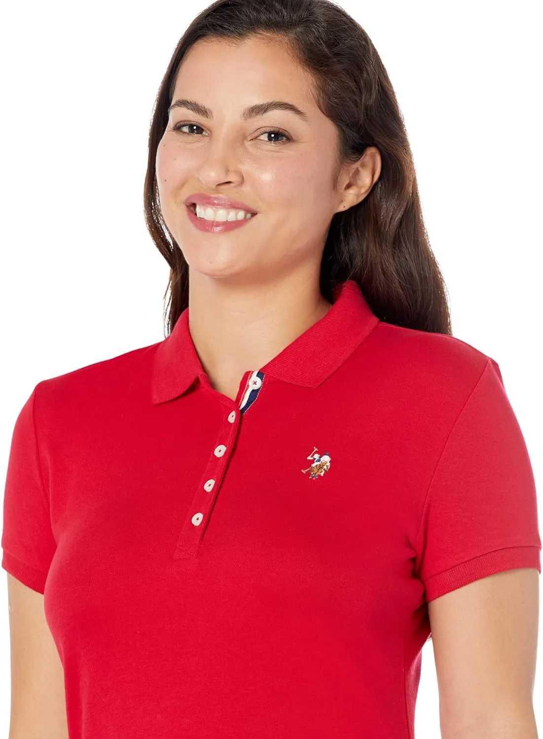 U.S. Polo Assn. Women's Solid Small Pony Interlock Polo Shirt