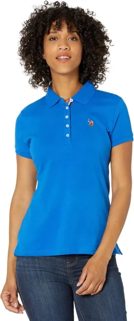 U.S. Polo Assn. Women's Solid Small Pony Interlock Polo Shirt