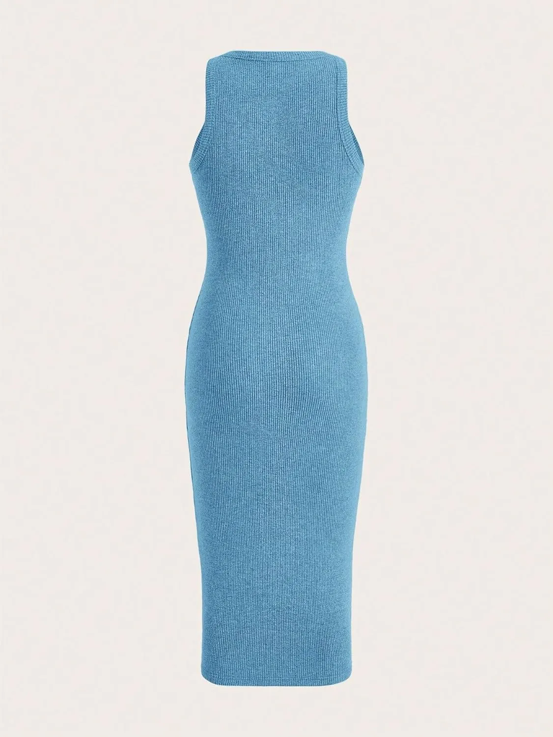 Verdusa Women's Fall Dress Sleeveless Ribbed Knit Midi Tank Dress Wedding Guest Dress Sweater Dresses