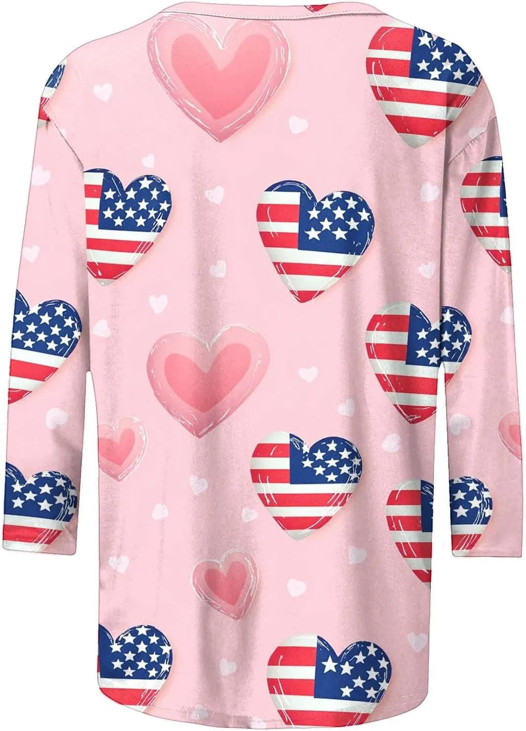 Women's Fashion 2025 Patriotic American Flag Print T-Shirt Casual Short Sleeve Tunics Tops Trendy Blouses Loose Fit Tees
