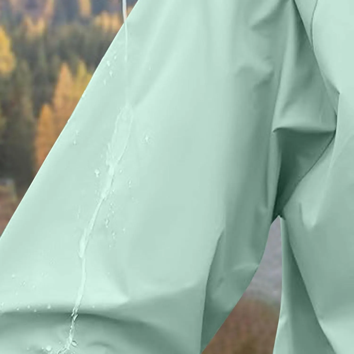 XUNRYAN Rain Jackets for Women Hooded Waterproof Packable Windbreaker Fall Outfits Sports Coat Outdoor Hiking Travel Jacket